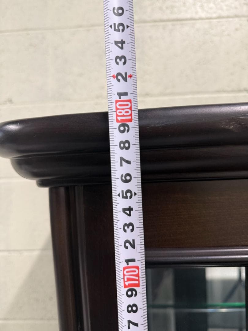 Karimoku ダークブラウン ガラスキャビネット 248