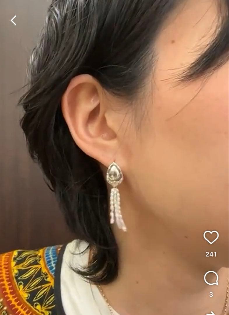 アガット シルバー ラブラドライト ピアス