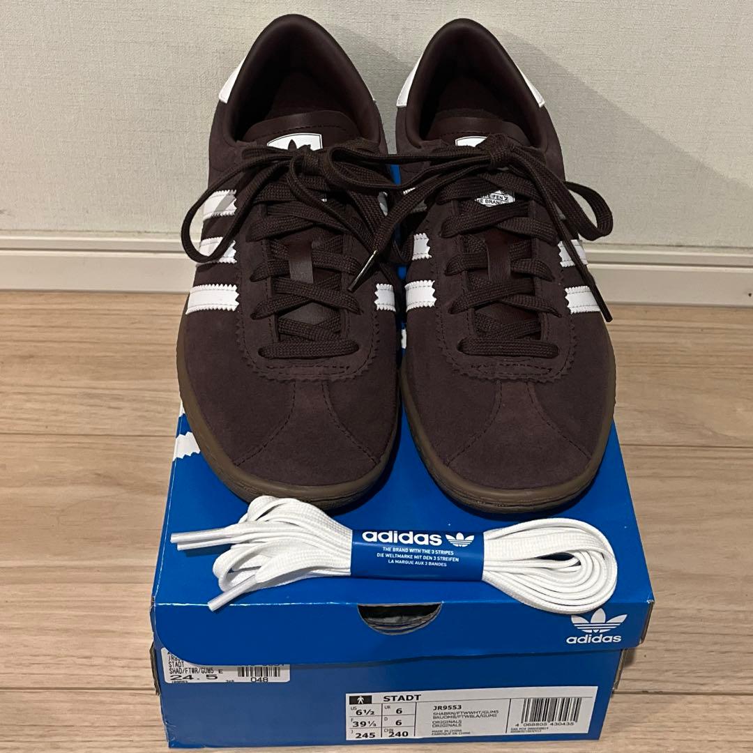 adidas originals STADT シュタット 24.5cm ブラウン