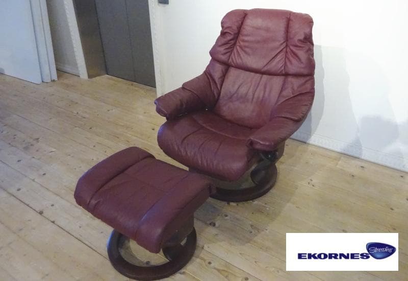 エコーネス　レノ　クラシックM　ストレスレスチェア　リクライニング　本革　北欧