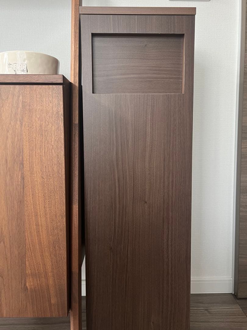 SVELTE スベルト ゴミ箱 ウォールナット ダークブラウン プッシュ式 扉式