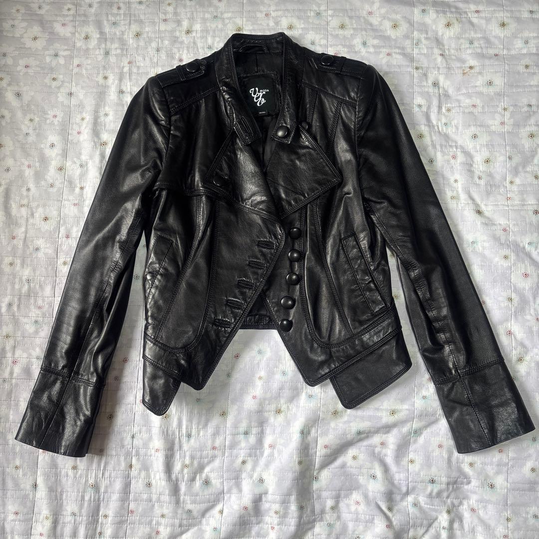 Vero Moda 黒 本革ライダースジャケット