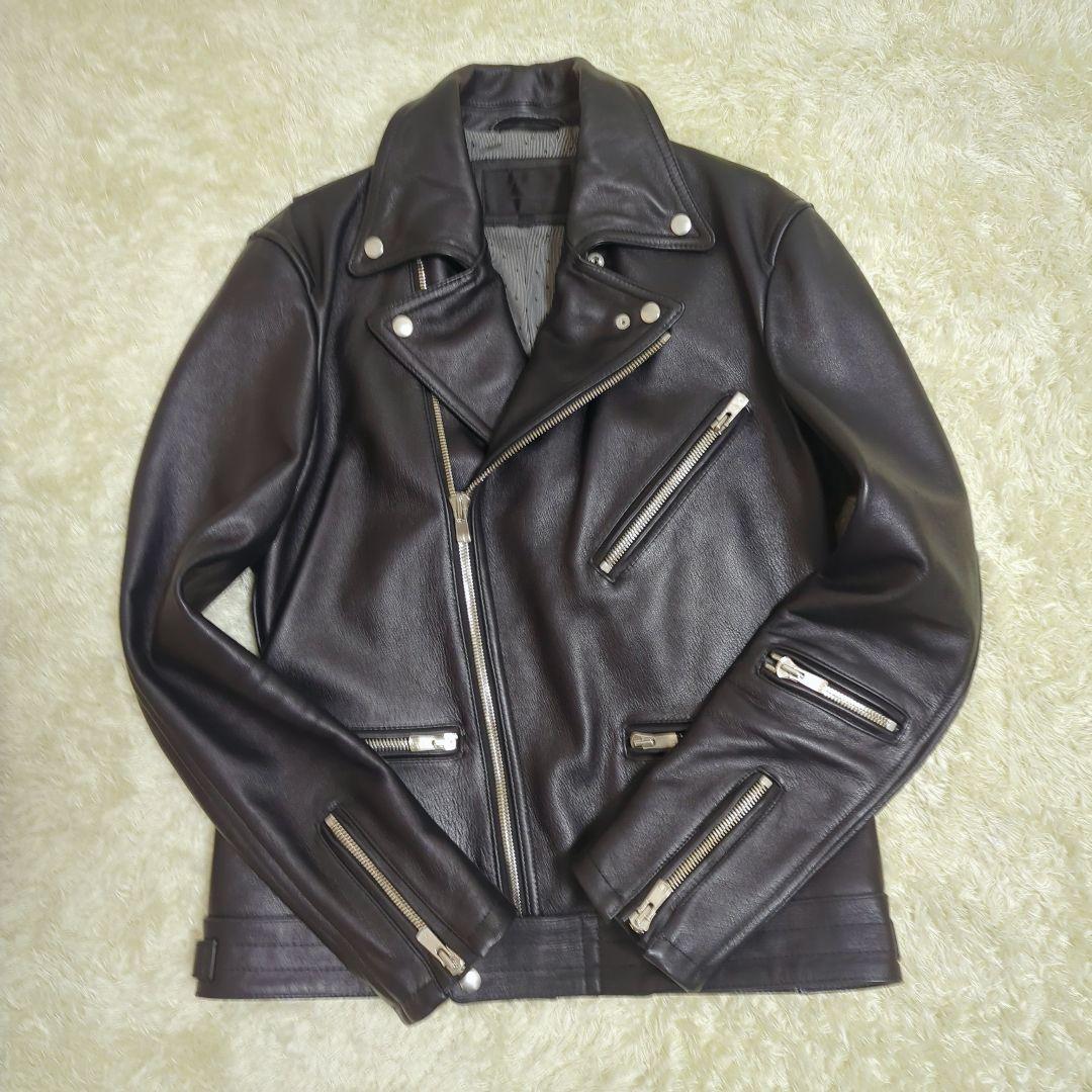 美品 ジャックローズ luv maison ライダースジャケット ダブル レザー