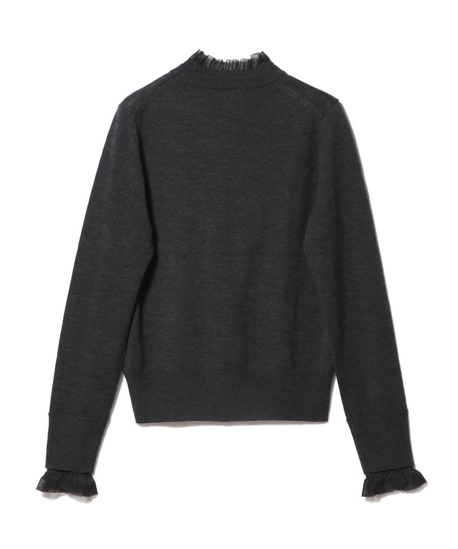 エストネーション　スモッキングフリルネックニット　即日発送