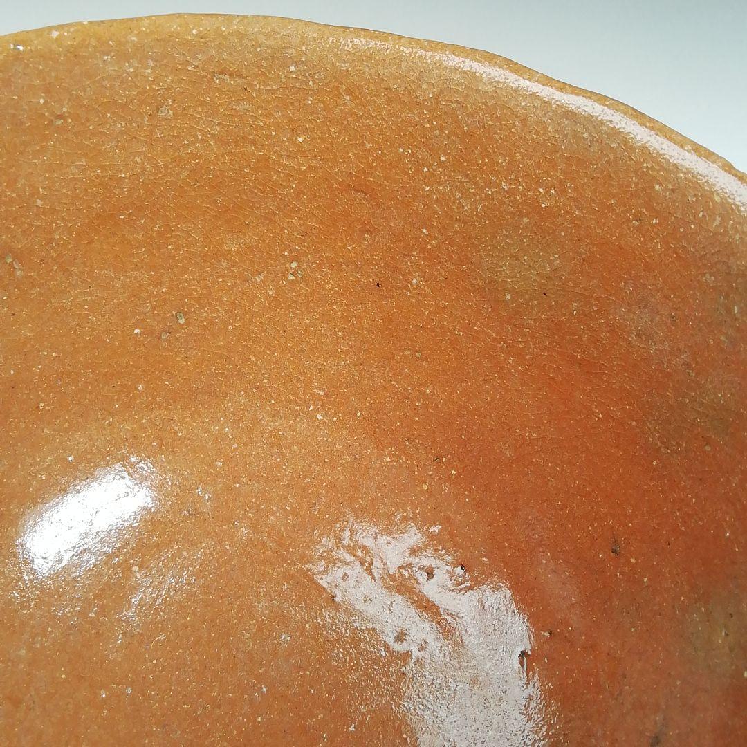 Ｗ５９　茶碗　『加賀楽　赤茶碗』『夢香山々荘　岩田正比古 作』　共箱　茶道具