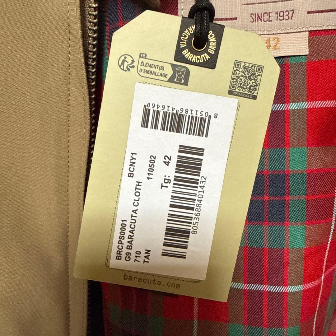 新品未使用 BARACUTA/バラクータ G9 ハリントンジャケット