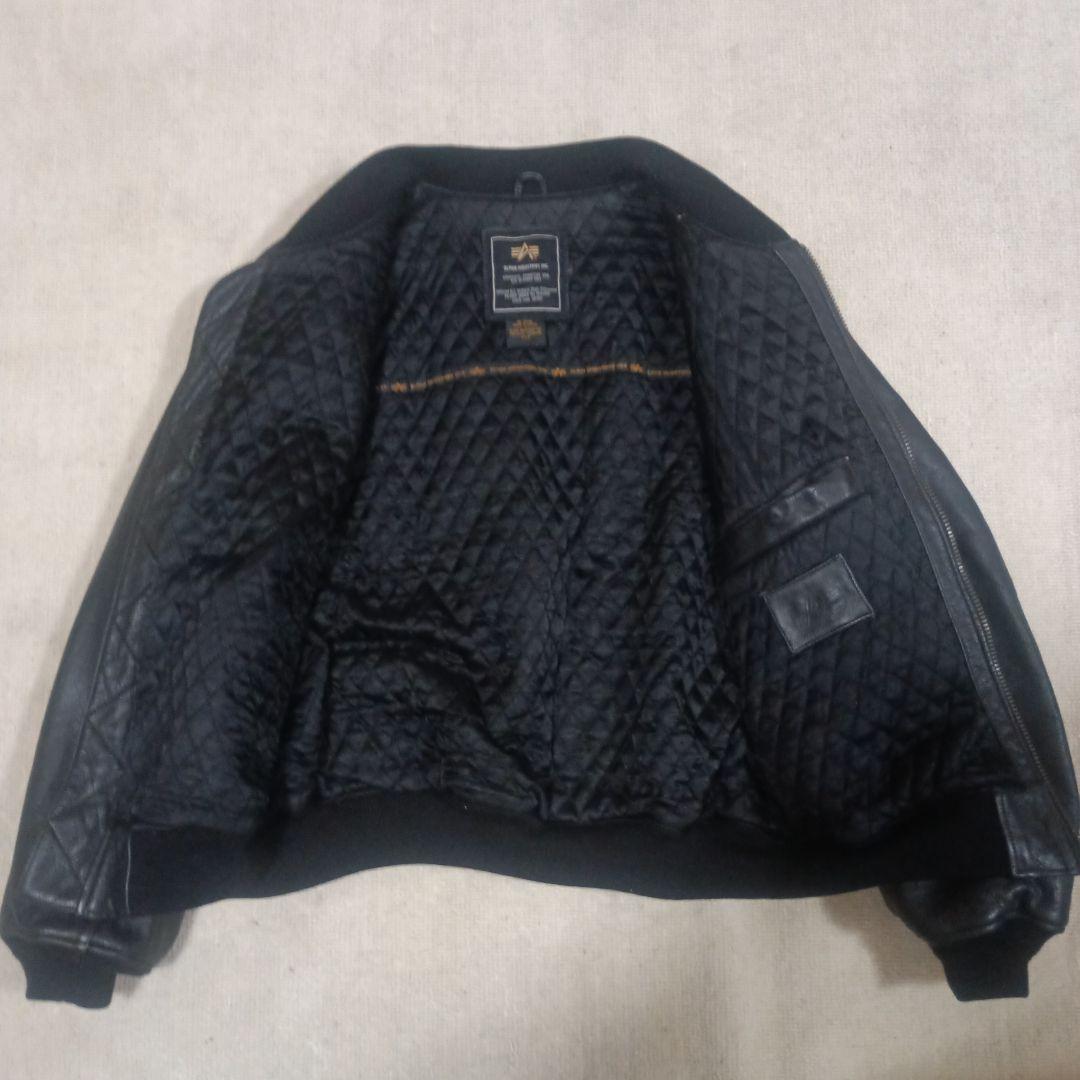 ALPHA INDUSTRIES MA-1 レザージャケット　SIZE L