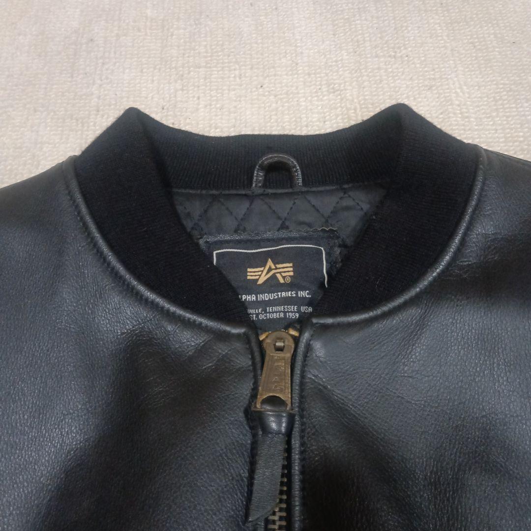 ALPHA INDUSTRIES MA-1 レザージャケット　SIZE L