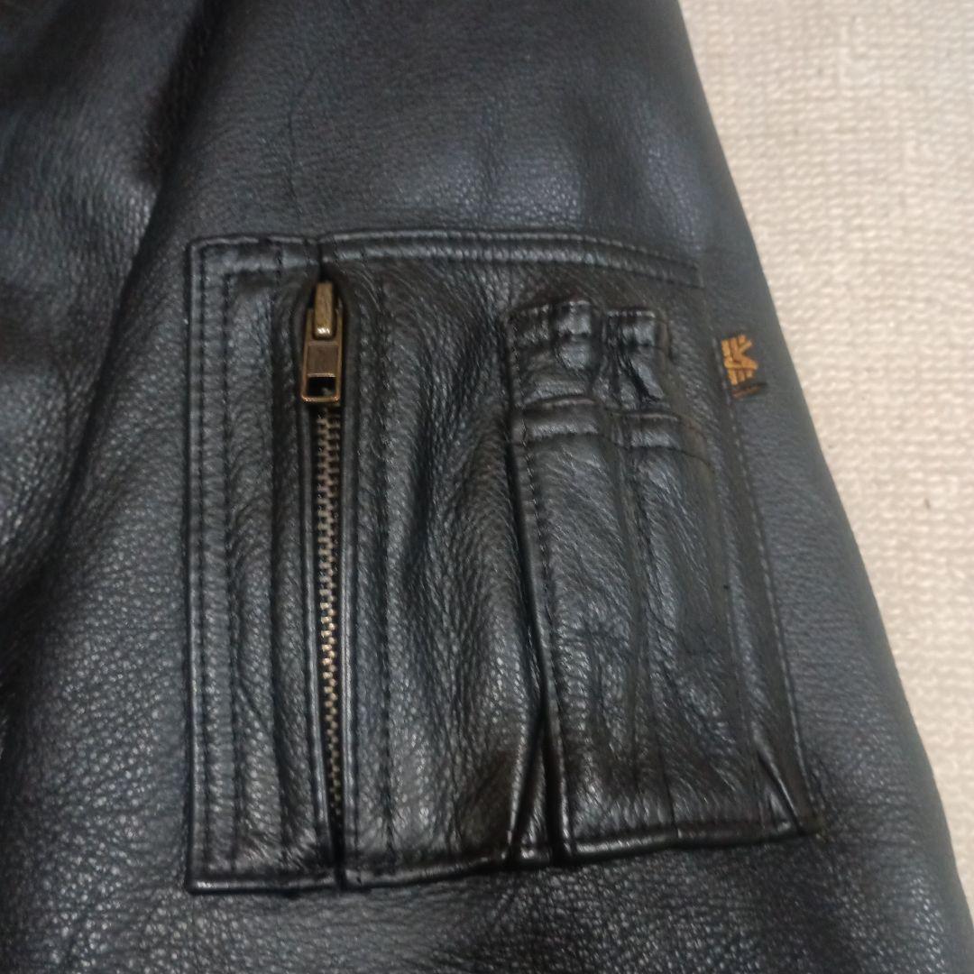 ALPHA INDUSTRIES MA-1 レザージャケット　SIZE L