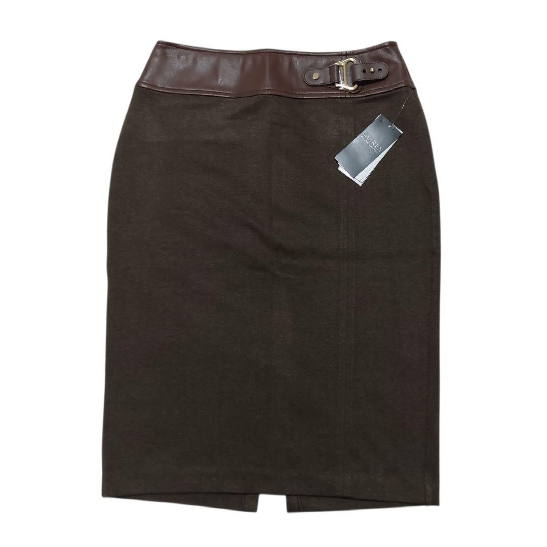 【新品タグ付き】ローレンラルフローレン　バックルトリムヘリンボーン　スカート