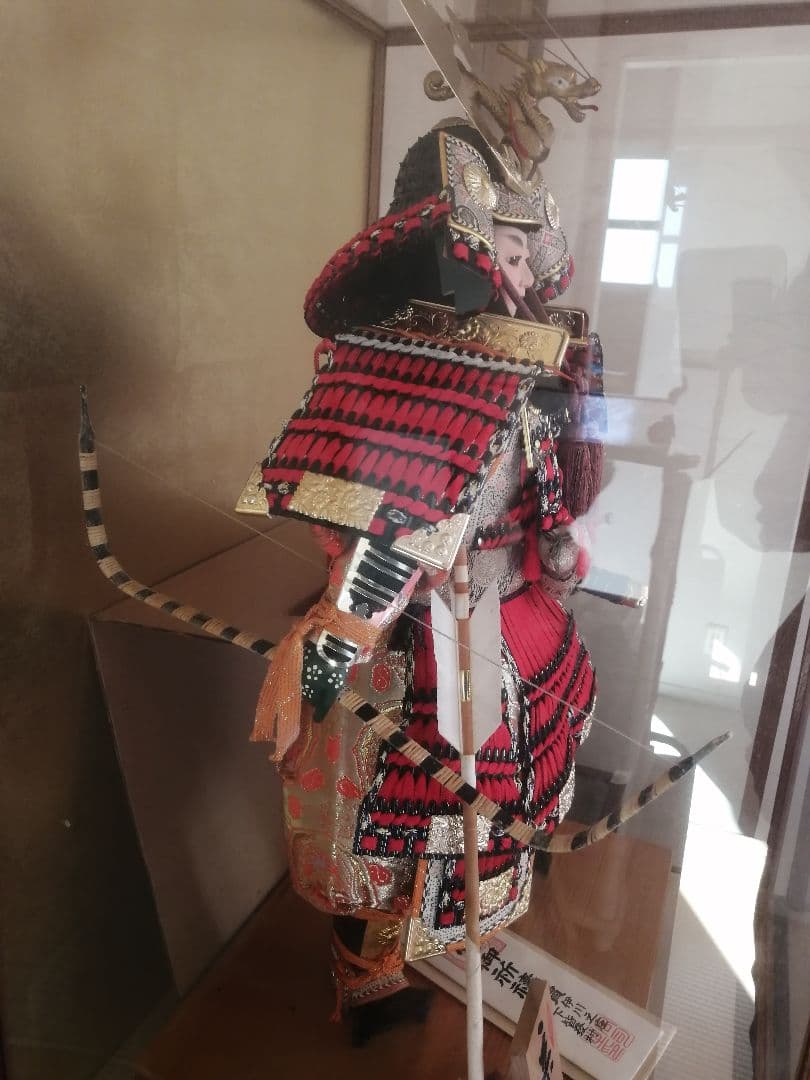 立武者 五月人形 武者人形 ガラスケースにオルゴール付