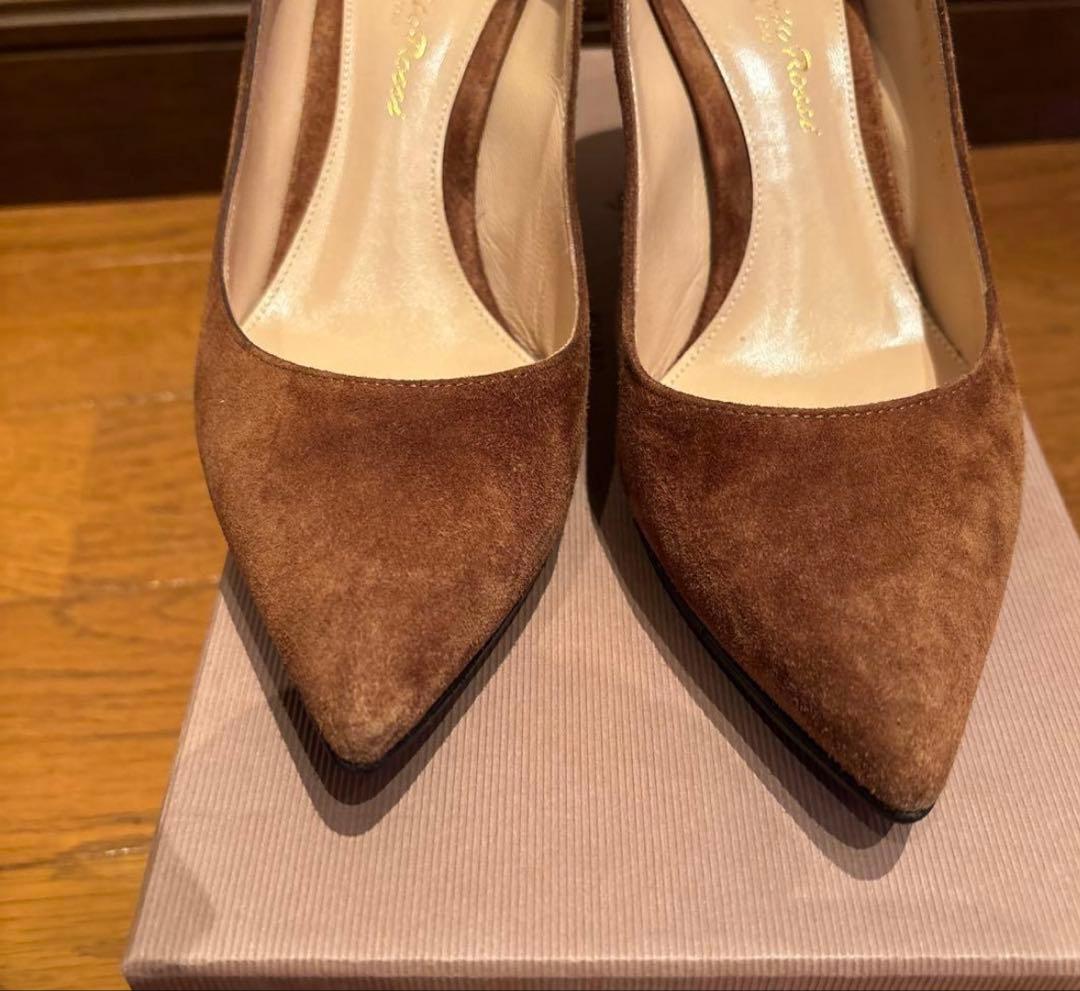 Gianvito Rossi Gianvito 70ブラウン スエードパンプス