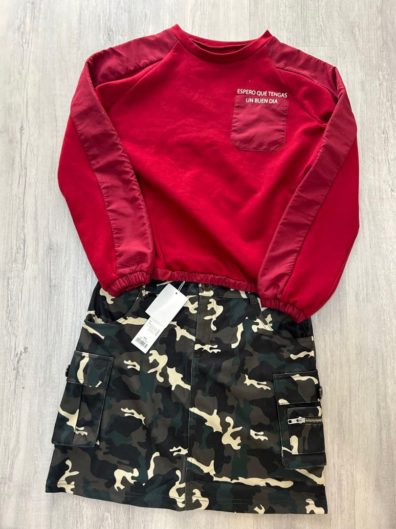 新品　デルソルゴルフ　スウェットトレーナースカート セットアップ