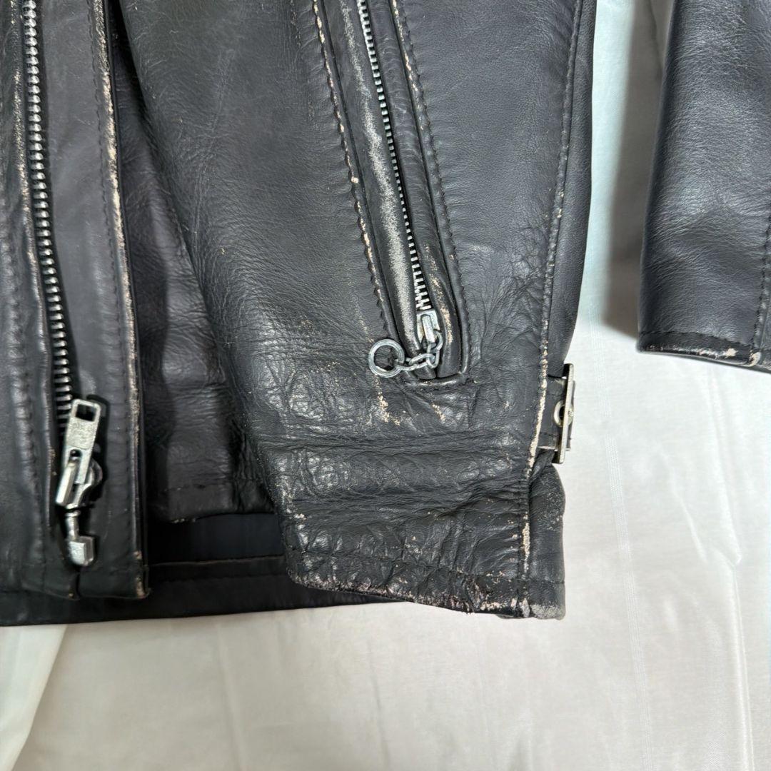 Schott ショット シングルライダースジャケット ボアライナー付き36