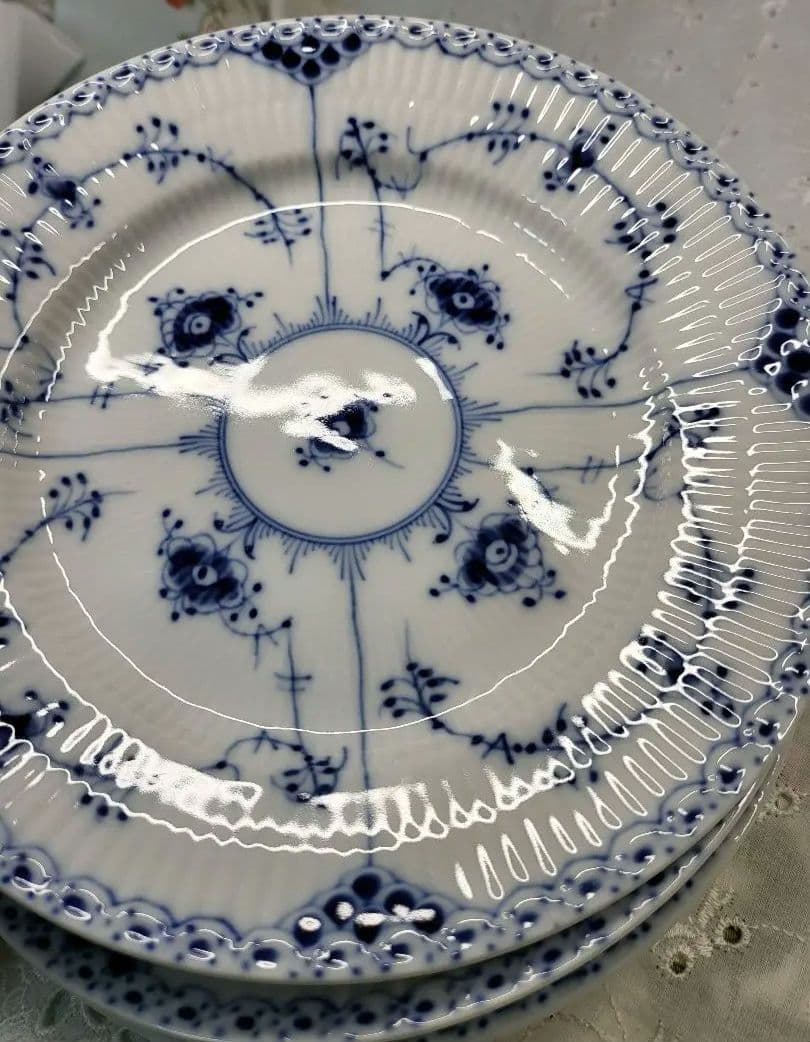 3枚✨ロイヤルコペンハーゲン ブルーフルテッド ハーフレース 19 皿、プレート