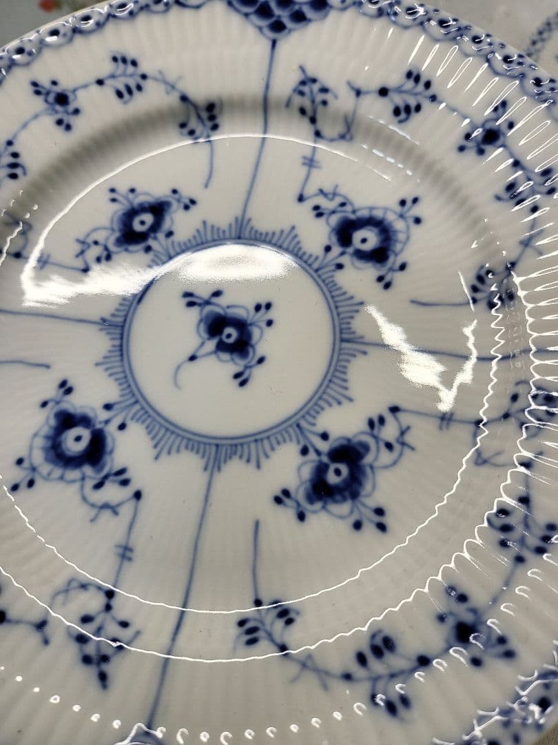 3枚✨ロイヤルコペンハーゲン ブルーフルテッド ハーフレース 19 皿、プレート