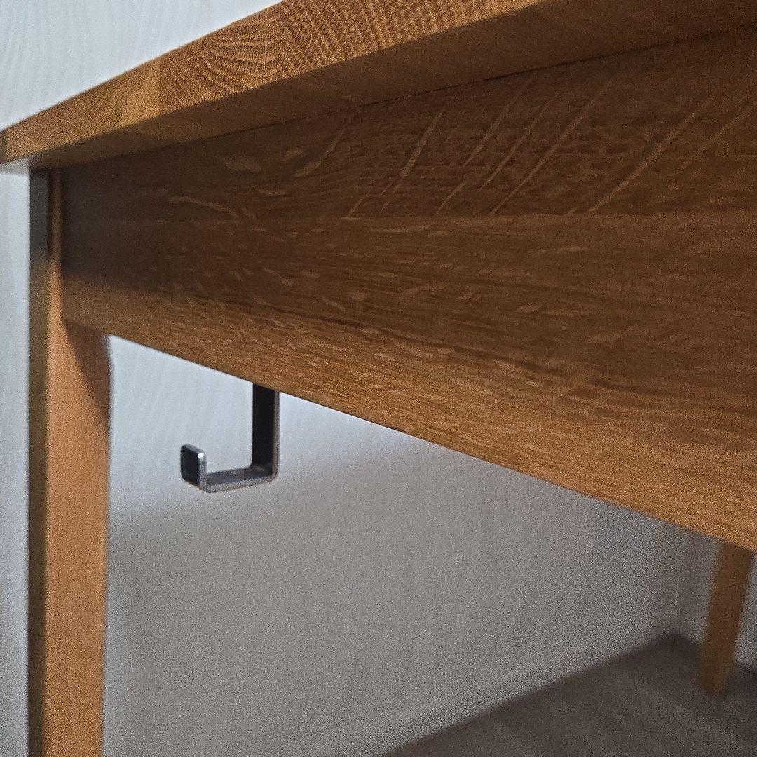 【無印良品】無垢材デスク 引出付 オーク材