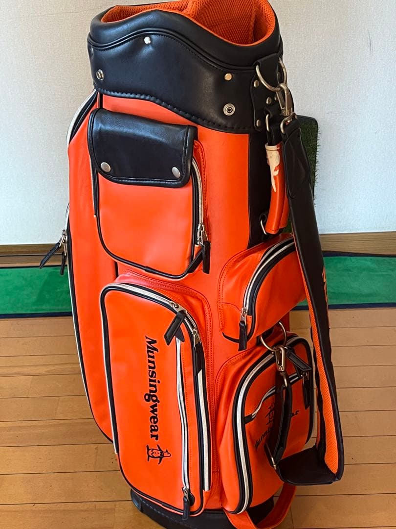 熊*ん様 Munsingwear オレンジ キャディバッグ