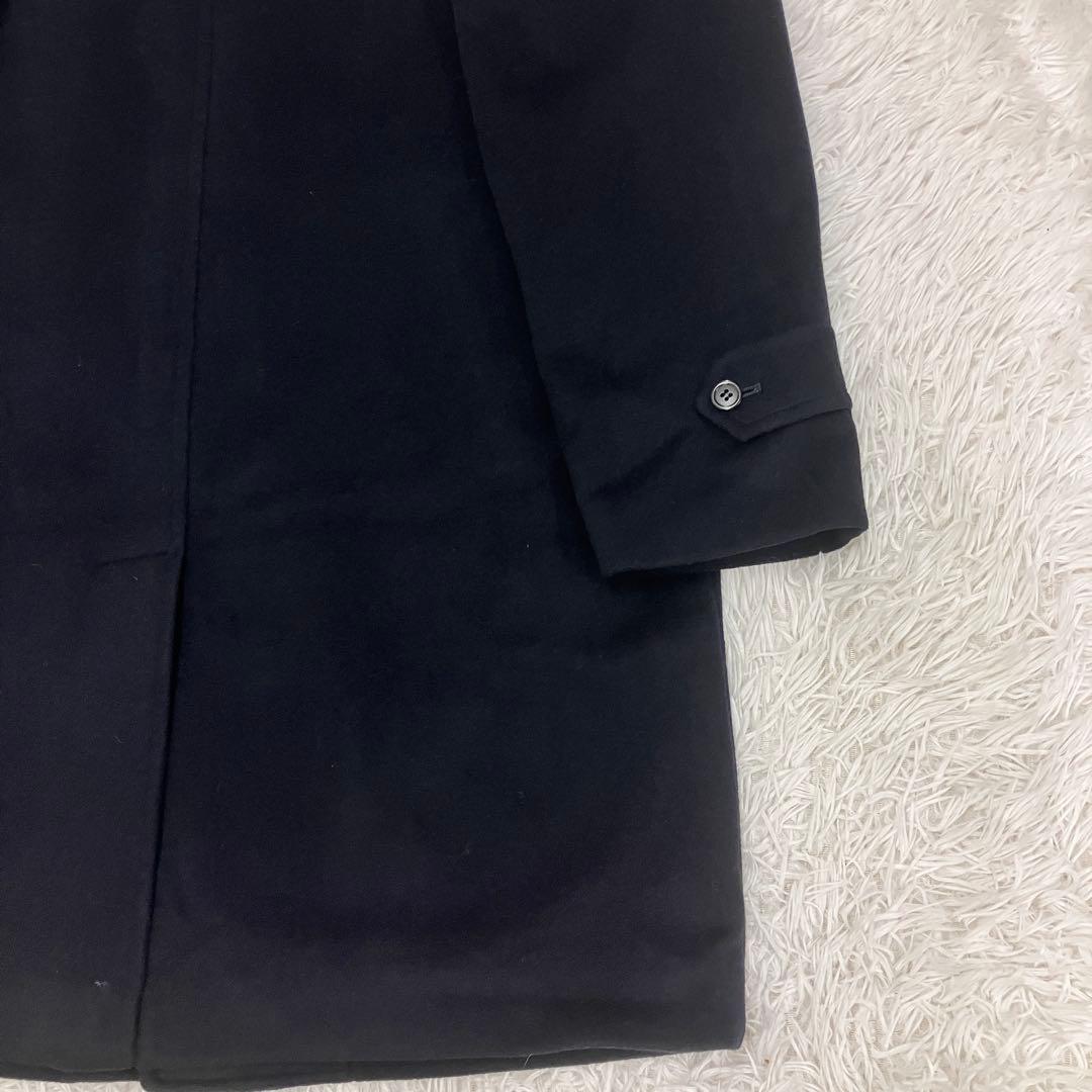 ニューヨーカー カシミヤ ウール ステンカラー バルマカーン コート ネイビー