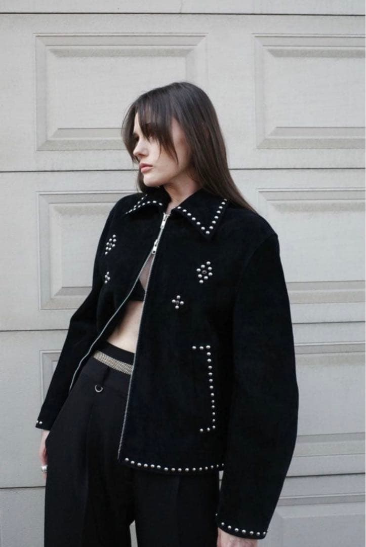 ジャケット・アウター CLANE SUEDE STUDS BLOUSON