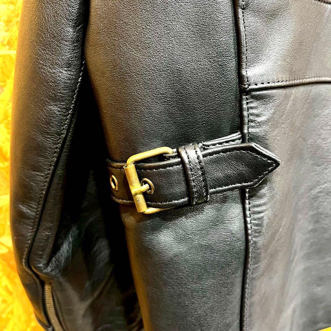 やは ハーレーダビッドソン デカロゴ 牛革 ゆるだぼ レザージャケット