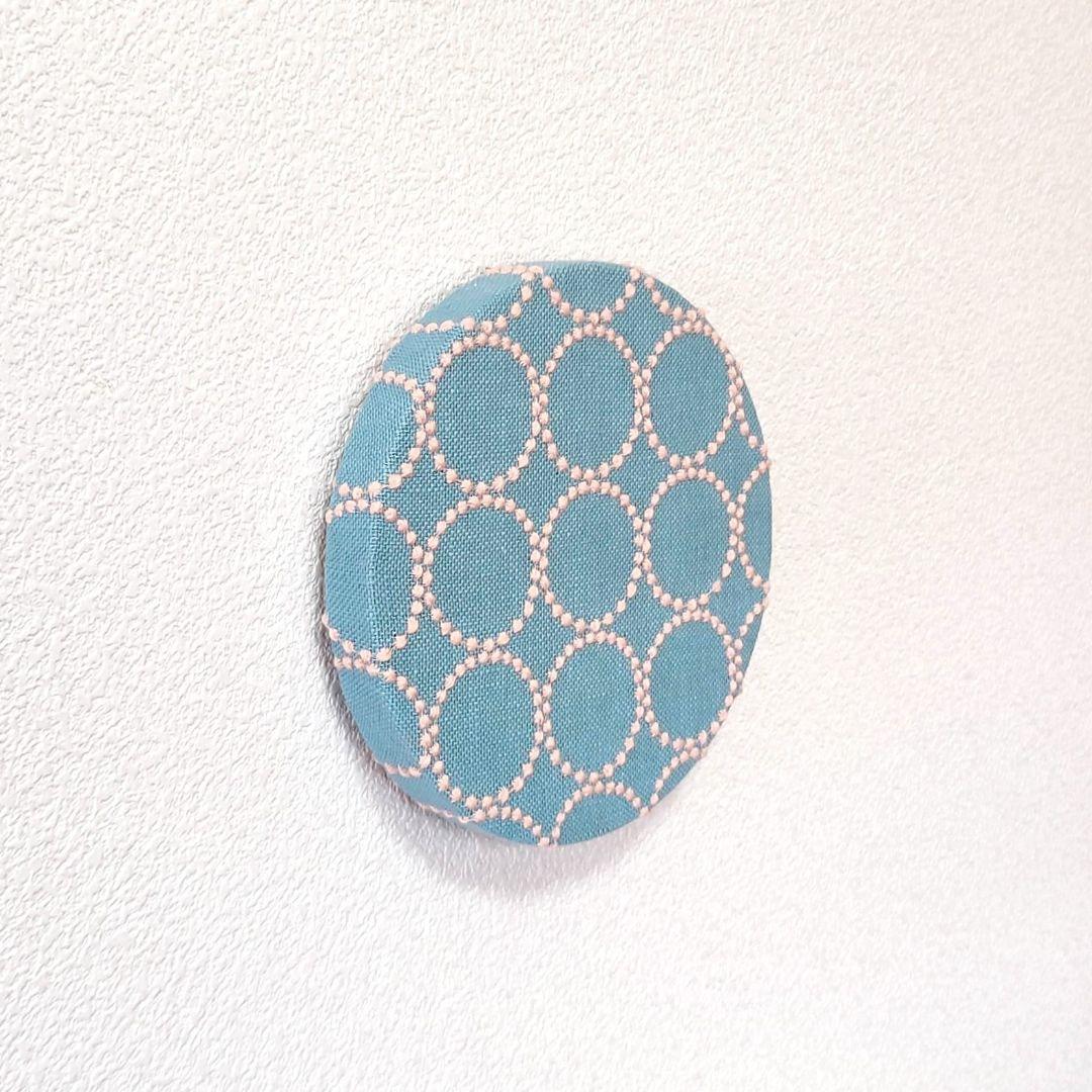 ファブリックパネル　ミナペルホネン　タンバリン　丸型　サークル　ライトブルー