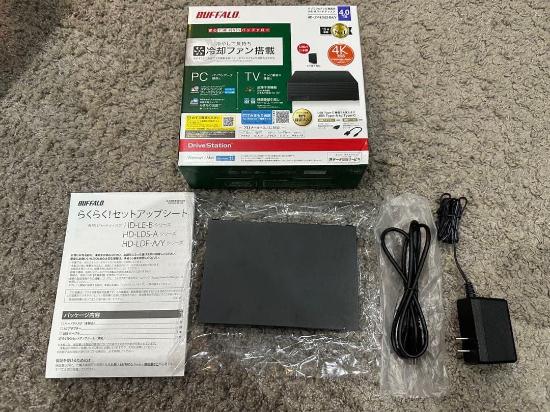 BUFFALO パソコン&TV録画用　外付けハードディスク