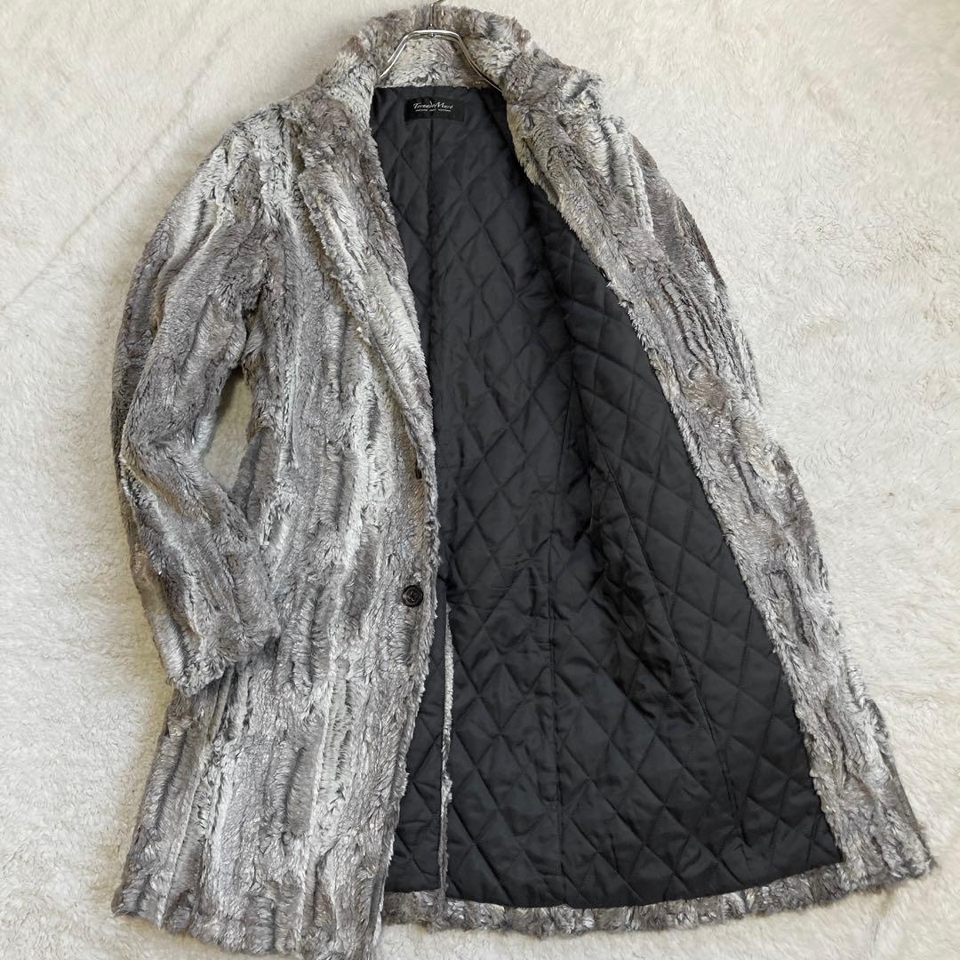 【極美品・近年・完売品】TORNADO MART　ウエットルックファーコート