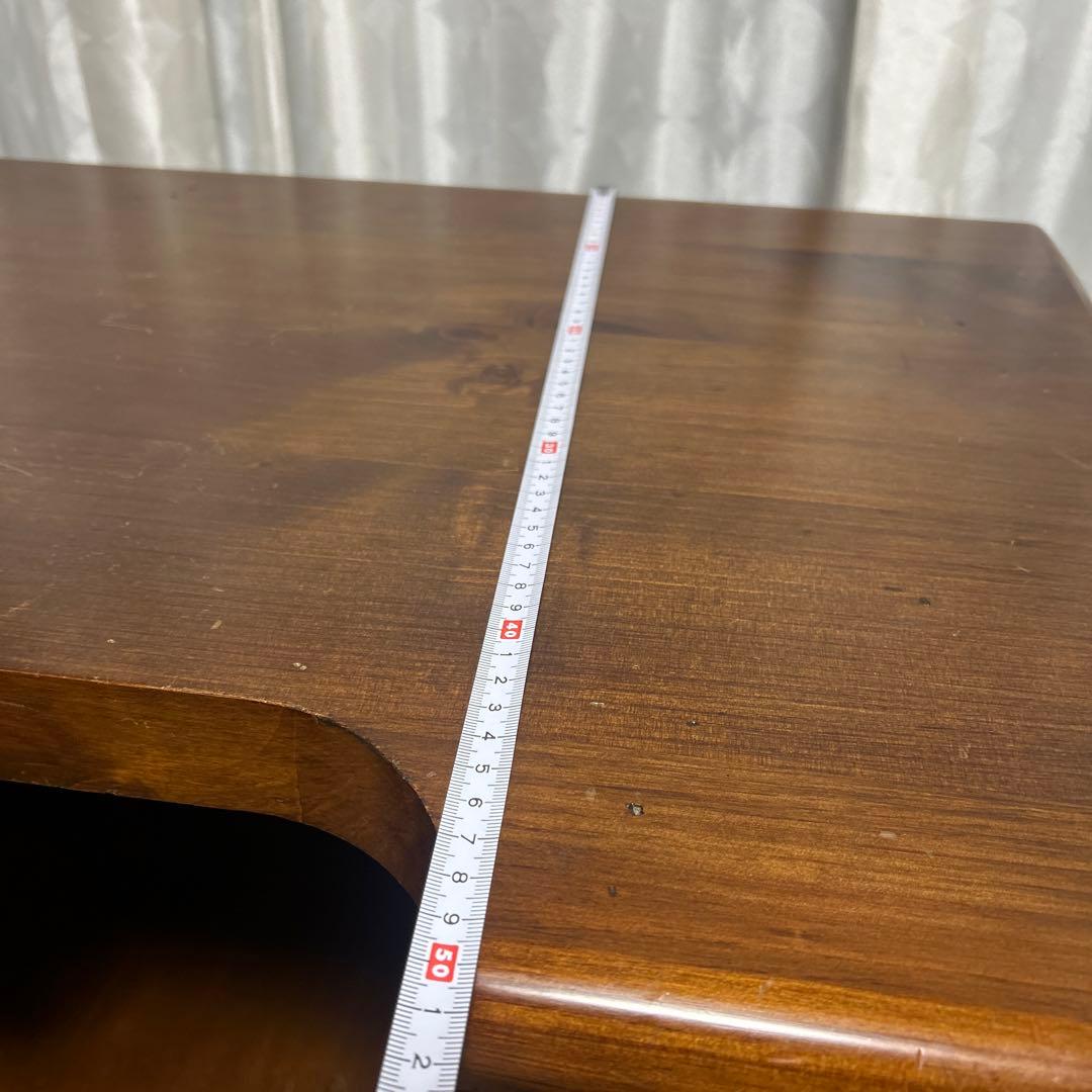 木製　キッチンカウンター（生地付き）　タイル装飾付き