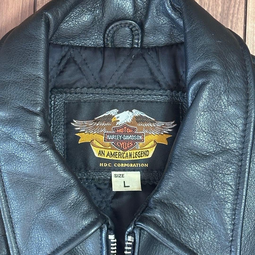 【超希少】良デザイン HARLEY-DAVIDSON レザーライダースジャケット