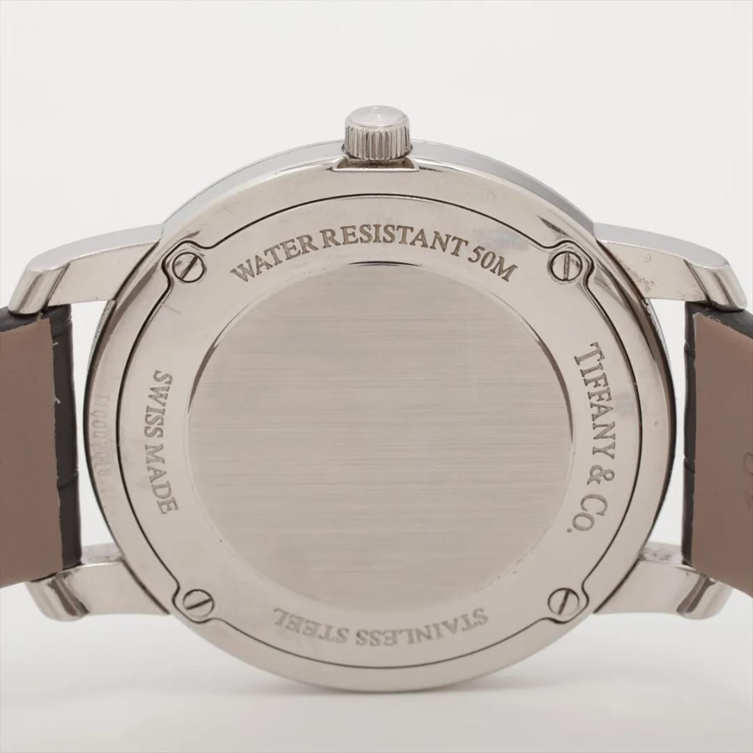 稼働品✨ティファニー　マーク　クォーツ　腕時計　アナログ　シェル文字盤　シルバー