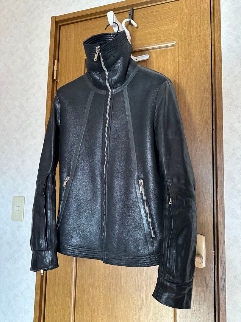 名作‼️RickOwensmoutonleather jacketdrkshdw