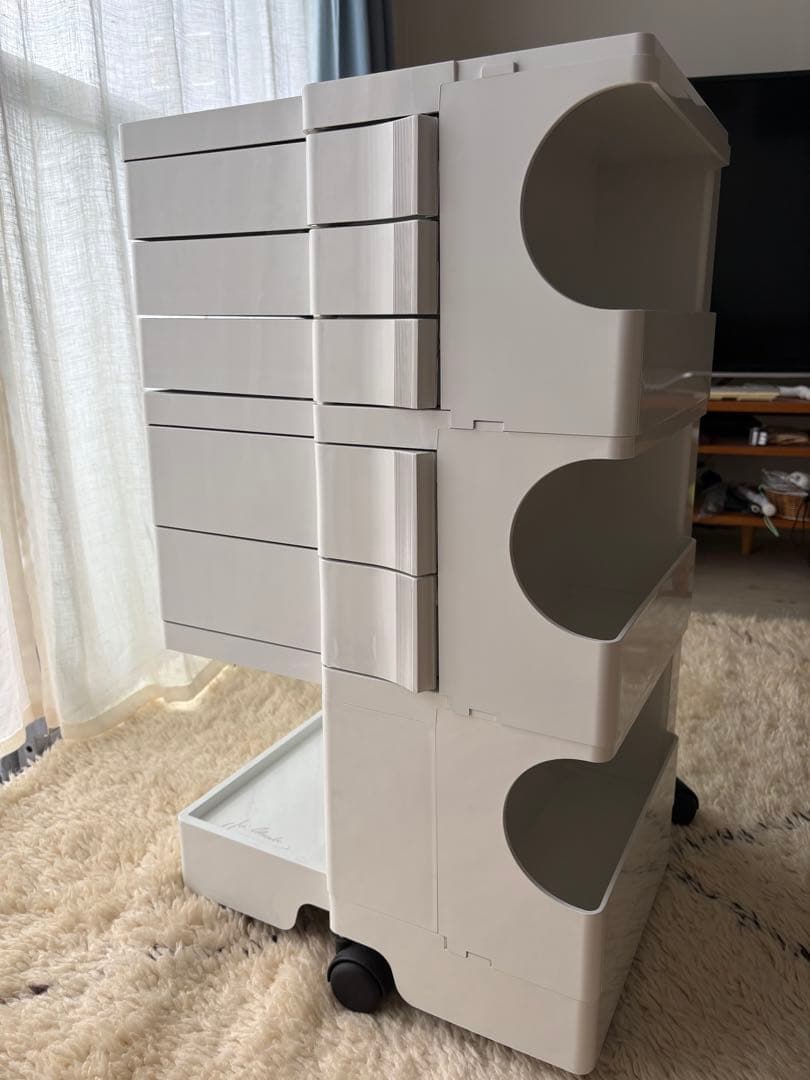 ボビーワゴン 3段5トレイ　ホワイト(IDカード有)