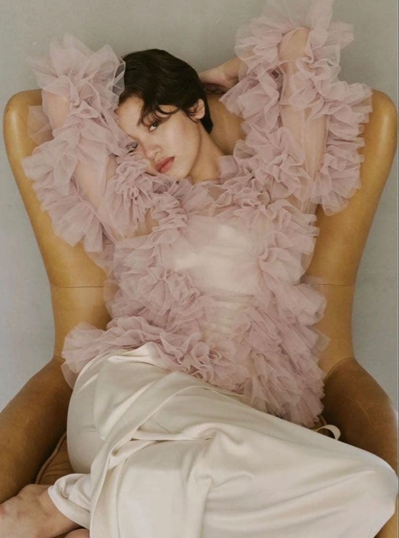 新品タグ無し notre emor チュールトップス ピンク 値下げしました