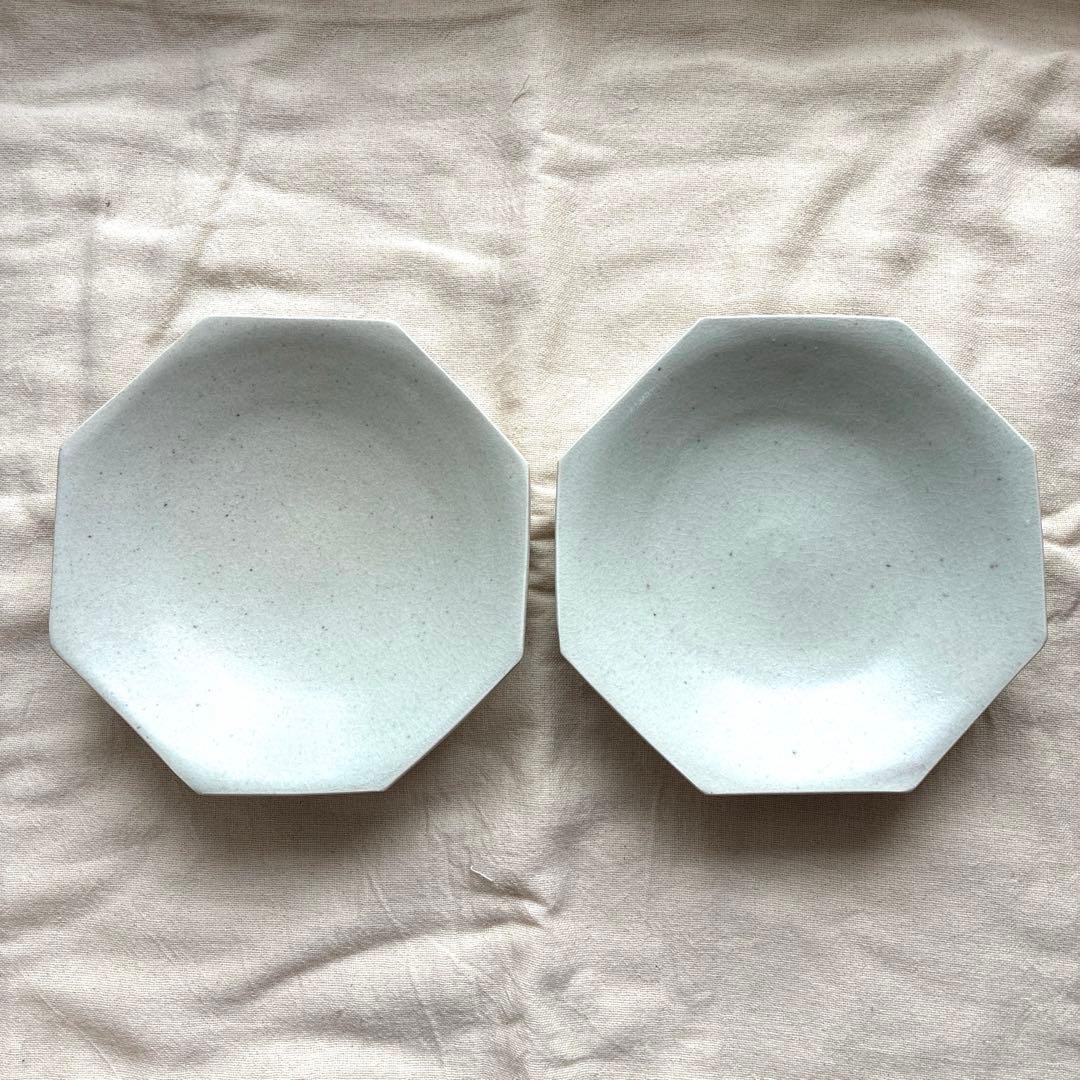 高木剛 堅手八角6寸皿 2枚セット