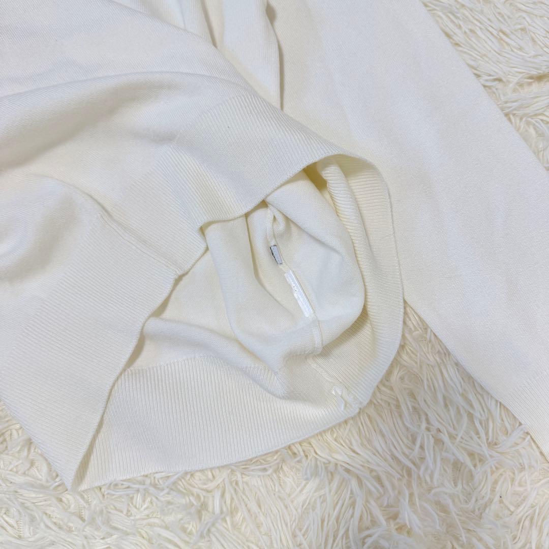 JENNE 星刺繍タートルニット ホワイト　M