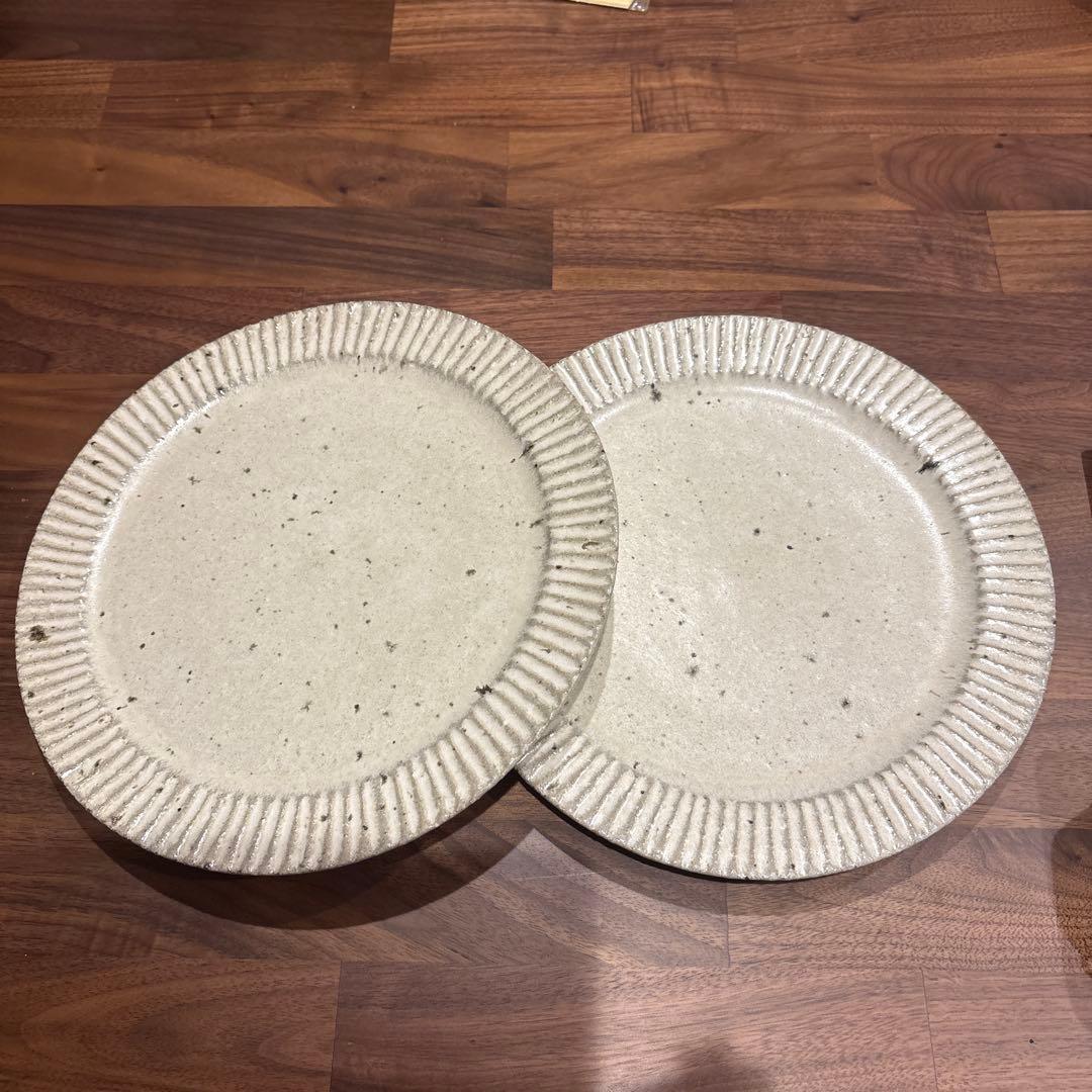 余宮隆　８寸リブしのぎ皿　新品未使用