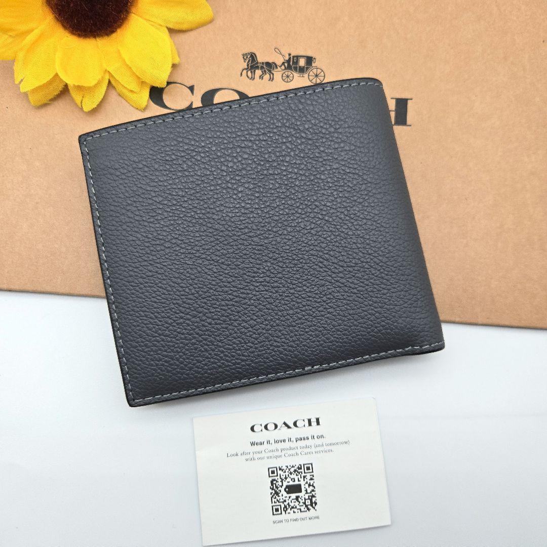 COACH 折り財布 新品 グレー 最新作 お札入れ 小銭入れ