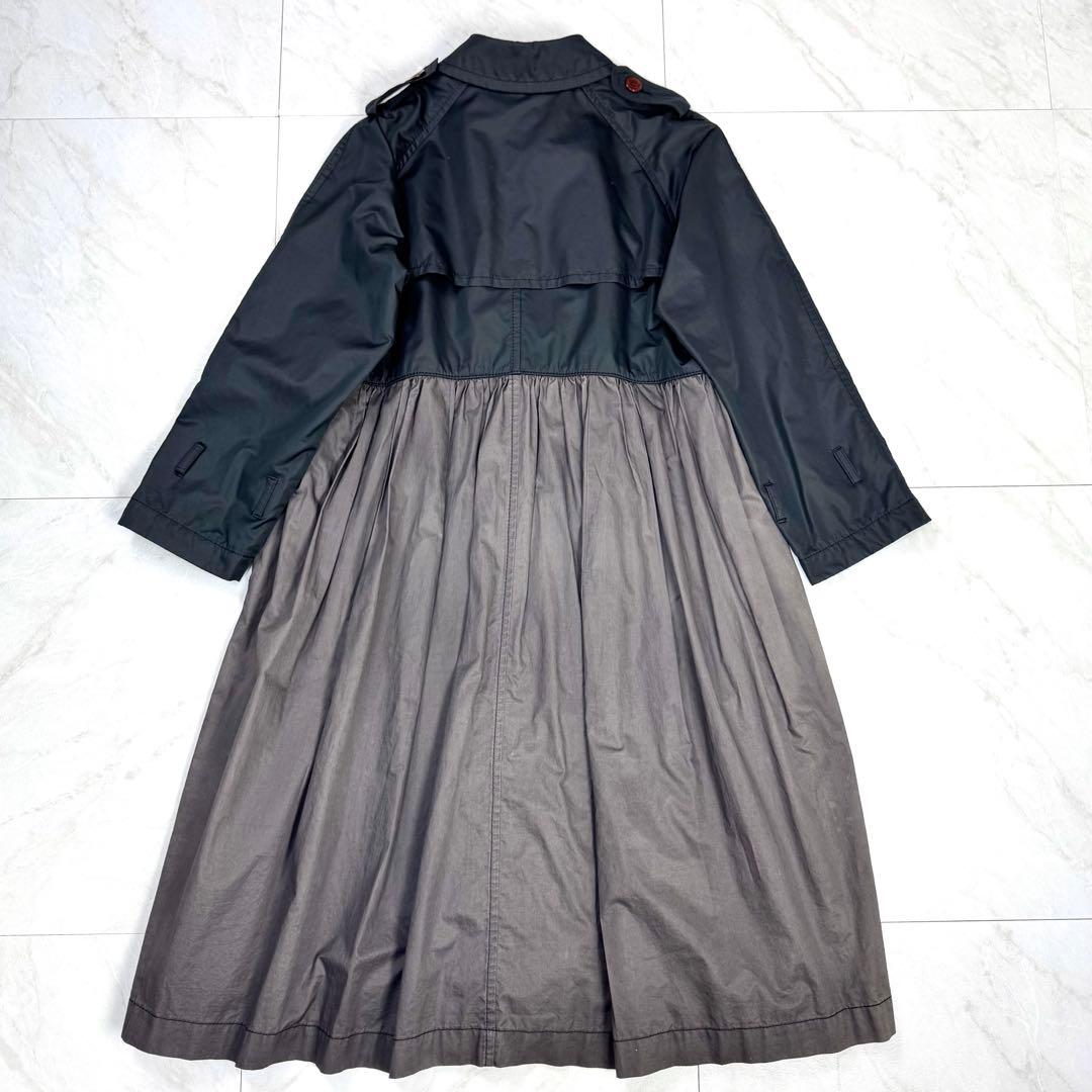 AD2017 トリコ コムデギャルソン トレンチコート バイカラー チェック M