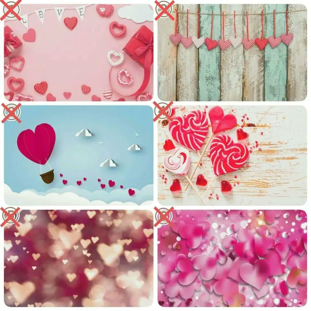 バレンタイン背景布【ハートC】サンプル　ペット撮影用　トリミングチョーカー販売中