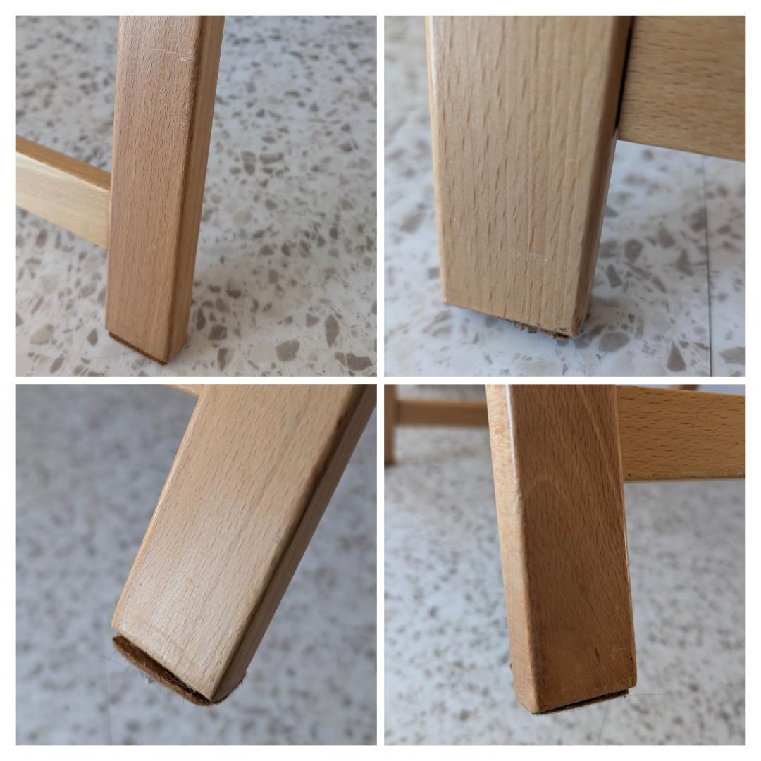 90s ビンテージ 無印 イタリア製 ブナ材 折りたたみチェア 2脚セット 美品