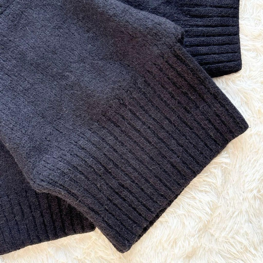 美品✨ドルチェ＆ガッバーナ　アルパカ100% Vネック　五部袖セーター　グレー