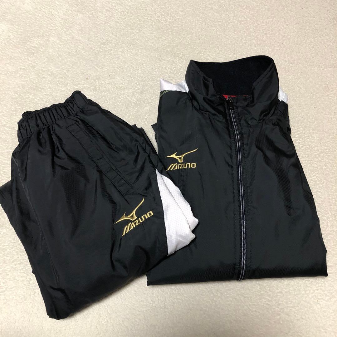 良品　MIZUNO ミズノ　ブレスサーモ　ウインドブレーカー上下　ブラック　M