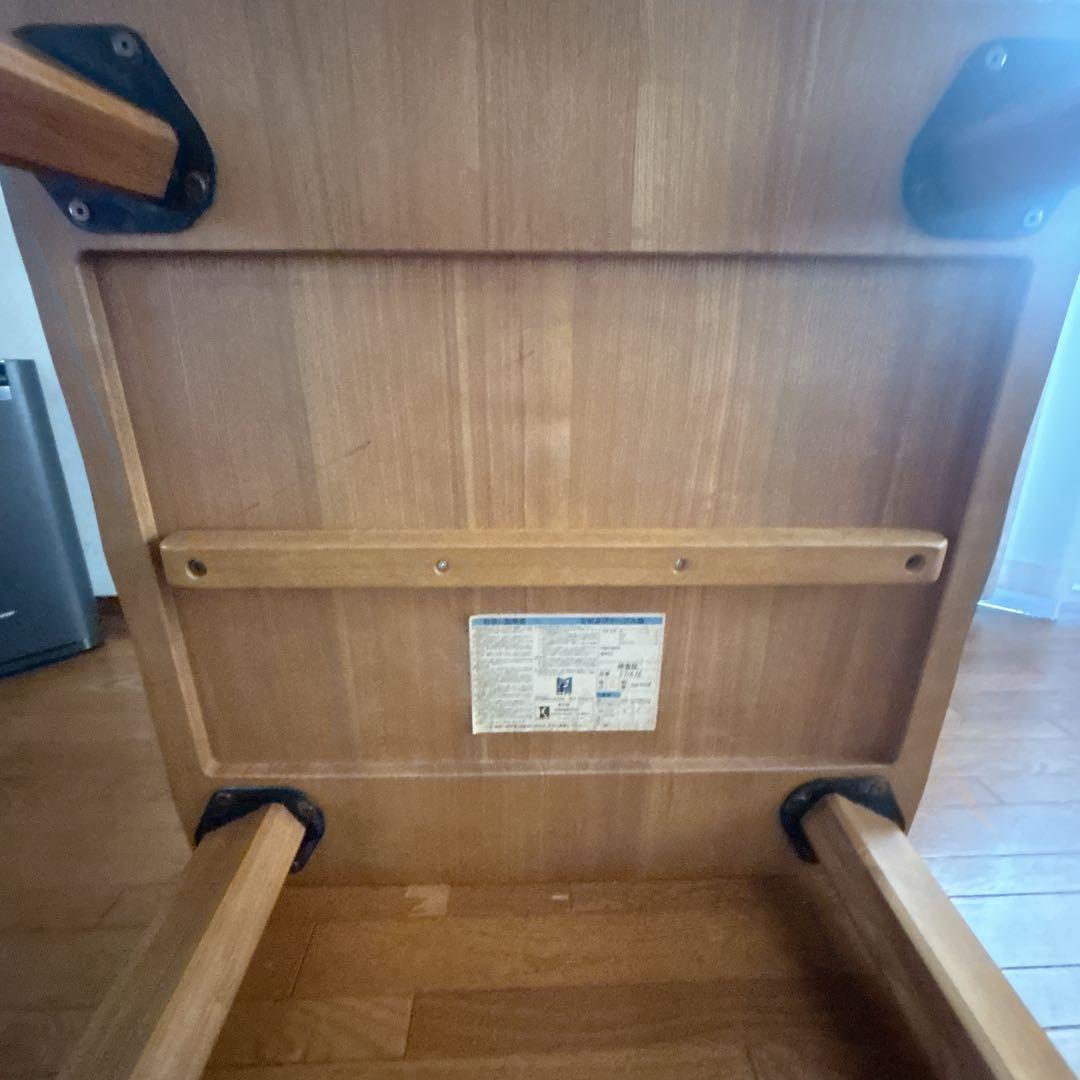 耳付き 90cm角】飛騨産業 キツツキマーク ダイニングテーブル 高さ低め