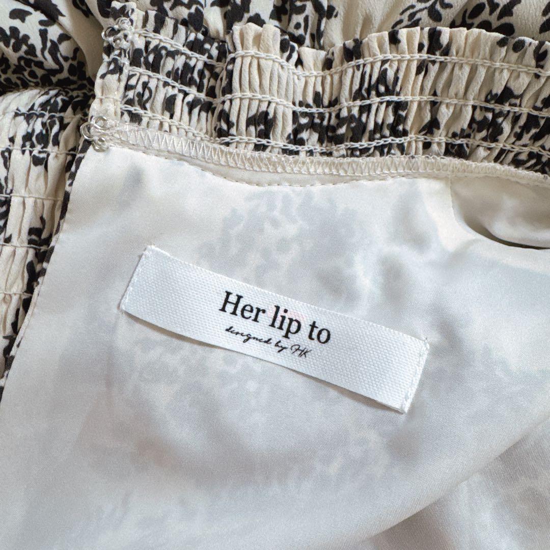 【新品】herliptoウィンターフローラルドレス ワンピース