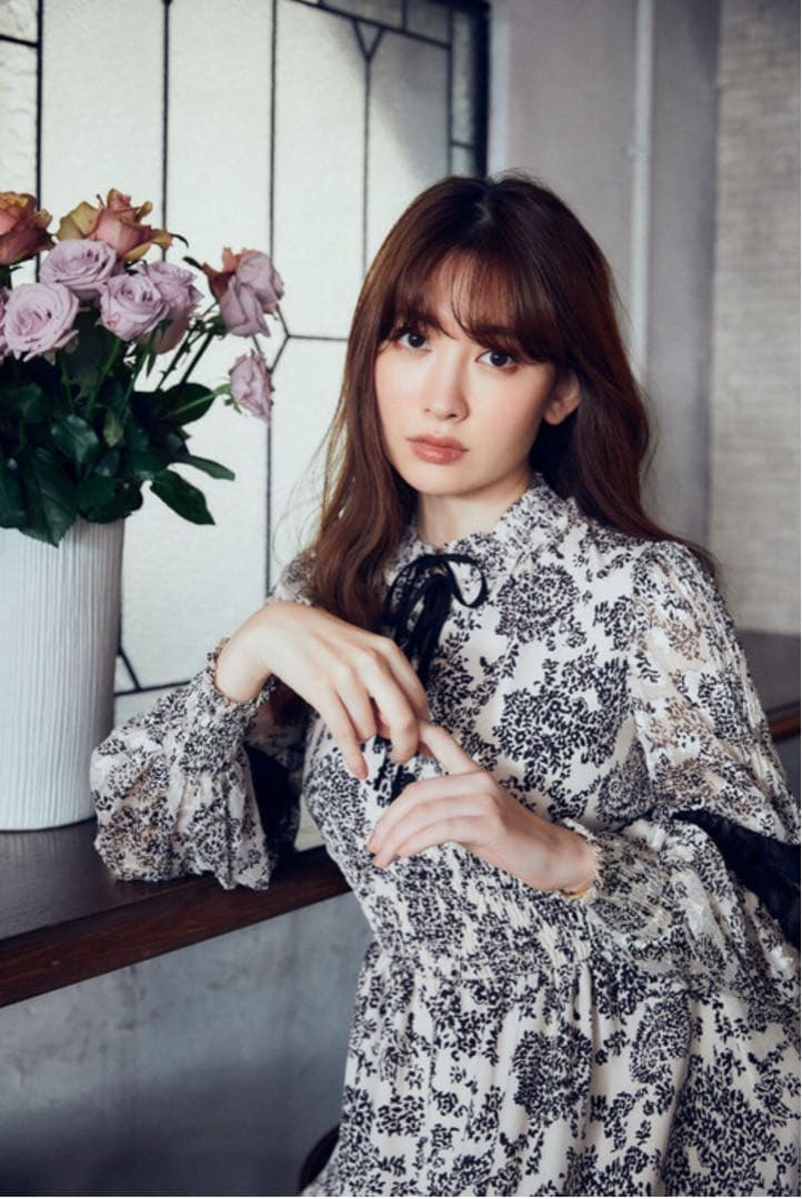 【新品】herliptoウィンターフローラルドレス ワンピース