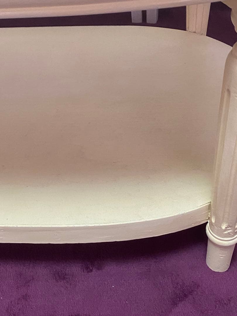 希少♦️オーバル形 大理石天板 ヴィンテージ テーブル♦️便利な２段♦️ロココフレンチ