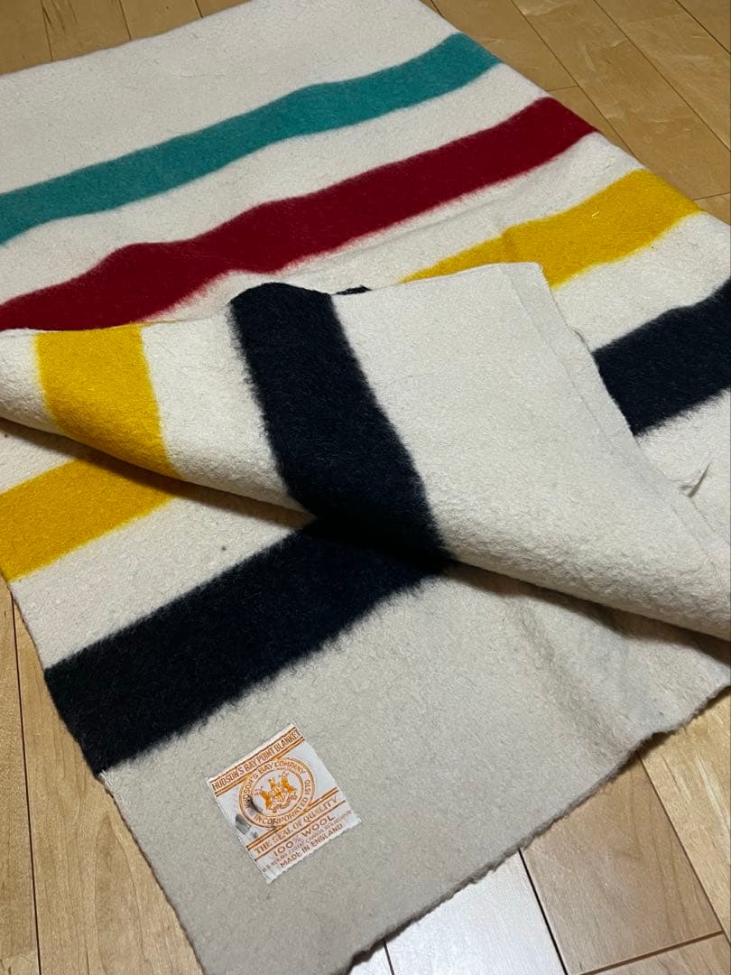 希少 40s HUDSON'S BAY ハドソンズベイ 大判ウールブランケット