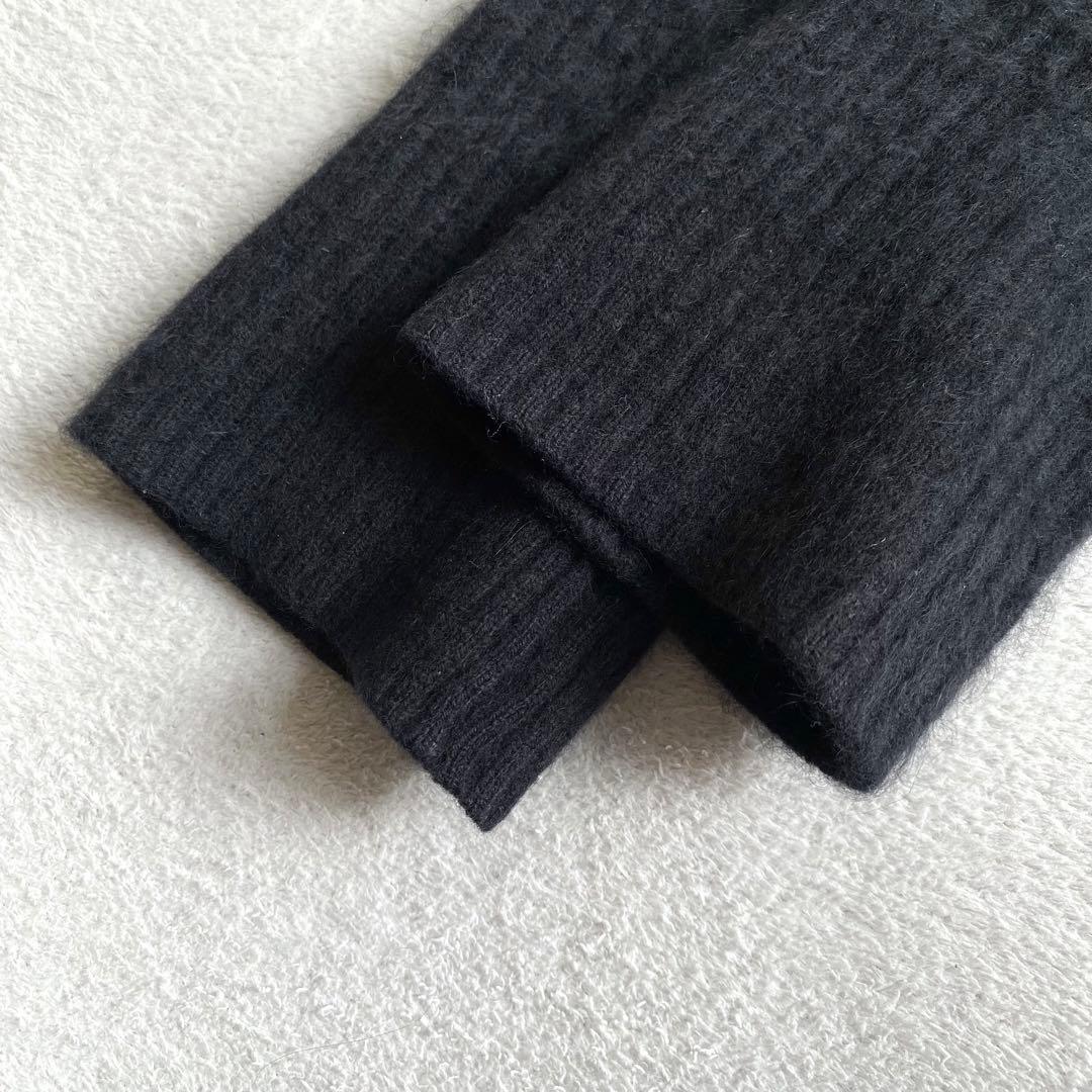 【美品✨】Deuxieme Classe ふわふわ　シャギーVネックニット　黒