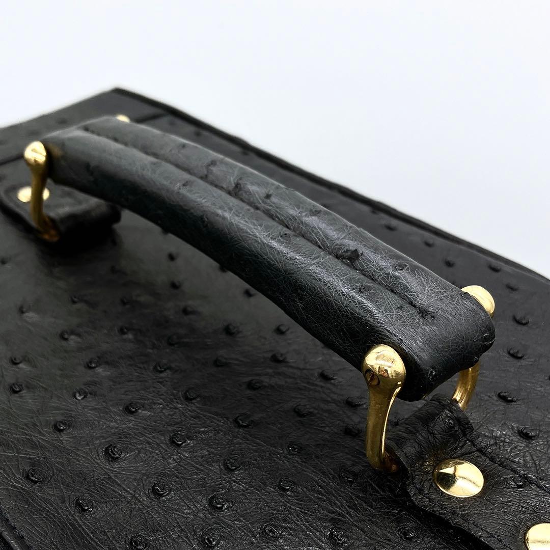【オーストリッチ本革】JARDIN DES SACS キャリーケース　ブラック.